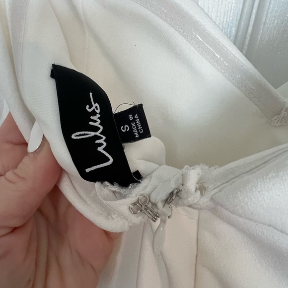 Lulus song of love white off the shoulder formal dress - Picture 5 of 5